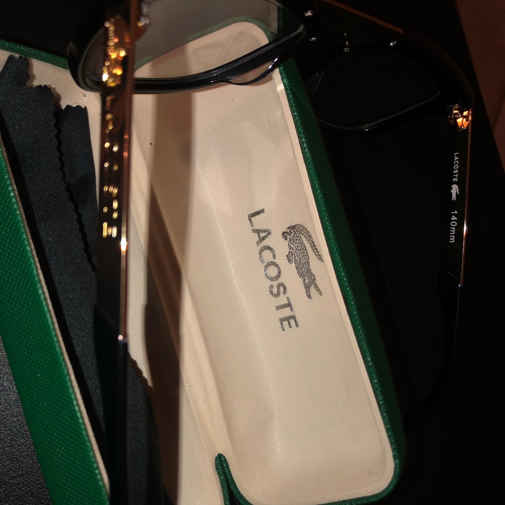 Clear Lacoste glasses